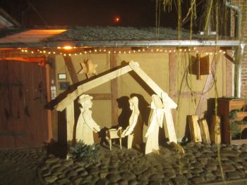 große transportable Weihnachtskrippe ( Basismodul )