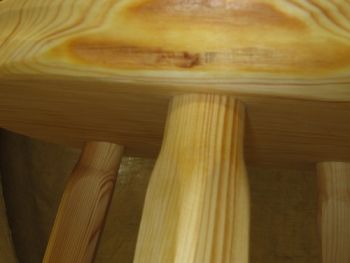 Holzhocker rund mit Sitzmulde ( Esche/ Buche/ Kiefer )